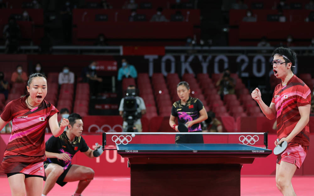 包含法国乒乓球队横扫英国乒乓球队，水谷隼高光表现的词条