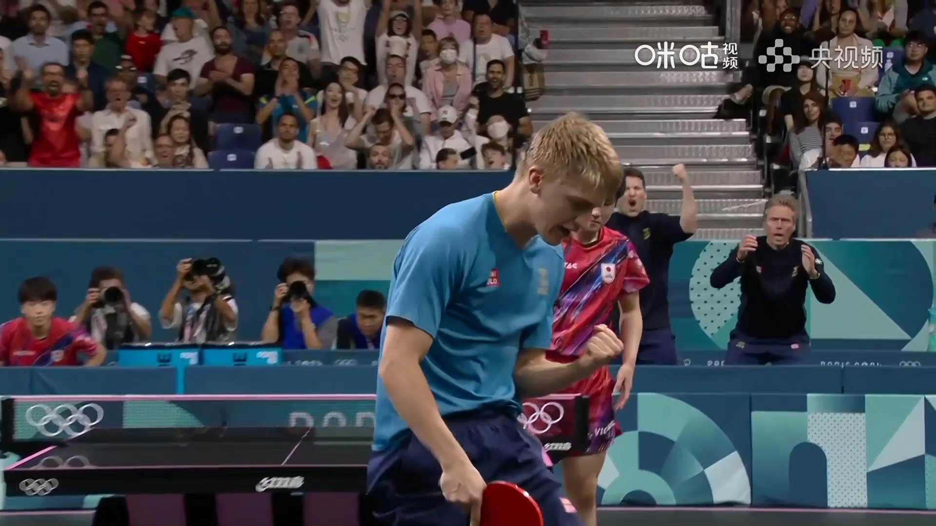 瑞典队完胜奥地利队，张本智和统治全场的简单介绍